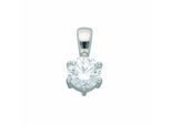 Kettenanhänger ADELIA´S "Anhänger 925 Silber mit Zirkonia – Silberanhänger", silber, Schmuckanhänger, Damen, mit Zirkonia, Silber 925 (Sterlingsilber), Kettenanhänger, Silberanhänger