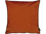 Dekokissen APELT "Ruby" Gr. 1, orange (orange, unifarben), B:46cm H:1cm L:46cm, Polyester, Dekokissen_Sitzkissen_Kissenhüllen, Kissenhülle ohne Füllung, 1 Stück