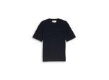 TOM TAILOR Herren Strickpullover mit Rippstruktur, blau, Uni, Gr. M