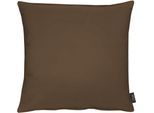 Dekokissen APELT "4362 Rips Uni" Gr. 1, braun (braun, unifarben), B:40cm L:40cm, Obermaterial: 60% Polyester, 40% Baumwolle, Dekokissen_Sitzkissen_Kissenhüllen, Wasser- und Schmutzabweisend