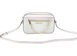 Michael Kors Dames Jet Set Item Grote Oost-West Signature Leren Ritssluiting Ketting Schoudertas (Vanilla PVC/Powder Blush)