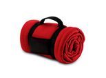 SOLS Stavenger Plaid Deken van Fleece (Rood)