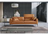 2,5-Sitzer EGOITALIANO "Masu, Designsofa mit erstklassigem Sitzkomfort, Breite 218cm", rot (brick), B:218cm H:95cm T:97cm, Leder »BULL« (echtes Rindsleder). Geschliffenes, pigmentiertes und behandeltes Rindsleder mit einer Dicke von 1, 3-1, 5 mm. Dieses Leder zeigt eine ziemlich weiche Hand mit einem halb undurchsichtigen Aussehen. Es handelt sich um ein geschütztes Leder. Eine leichte Deckschicht