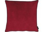 Dekokissen APELT "Ruby" Gr. 1, rot (rot, unifarben), B:46cm H:1cm L:46cm, Polyester, Dekokissen_Sitzkissen_Kissenhüllen, Dekokissen, Kissenhülle ohne Füllung, 1 Stück