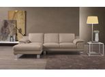 Ecksofa EGOITALIANO "Shakira, Design & Sitzkomfort auf hohem Niveau, Breite 236cm, L-Form", weiß (paper), B:236cm H:84cm T:152cm, Leder »BULL« (echtes Rindsleder). Geschliffenes, pigmentiertes und behandeltes Rindsleder mit einer Dicke von 1, 3-1, 5 mm. Dieses Leder zeigt eine ziemlich weiche Hand mit einem halb undurchsichtigen Aussehen. Es handelt sich um ein geschütztes Leder. Eine leichte Deck