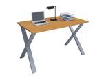 Schreibtisch VCM "Schreibtisch Bürotisch Computertisch 80x50 Lona X", braun (silber, buche), B:80cm T:50cm, Tische, Schreibtisch