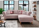 Ecksofa HOME AFFAIRE "Tassilo Mega Polsterecke mit Kaltschaum im Sitz, bequem, L-Form", rosa (flamingo), B:262cm H:95cm T:198cm, 100% Polyester, Sofas, Ecksofa, hoher Sitzkomfort, Breite 262cm, Komfortsitzhöhe 48cm, zeitlos elegant