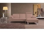 Ecksofa EGOITALIANO "Shakira, Design & Sitzkomfort auf hohem Niveau, Breite 236cm, L-Form", rosa (millenium rose), B:236cm H:84cm T:152cm, Leder »BULL« (echtes Rindsleder). Geschliffenes, pigmentiertes und behandeltes Rindsleder mit einer Dicke von 1, 3-1, 5 mm. Dieses Leder zeigt eine ziemlich weiche Hand mit einem halb undurchsichtigen Aussehen. Es handelt sich um ein geschütztes Leder. Eine lei