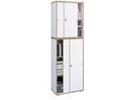 Aktenschrank VCM "Büroschrank Aktenschrank Schiebetüren Salia 5fach", weiß, B:60cm T:37cm, Obermaterial: 100% Holz Wood., Schränke, Aktenschrank