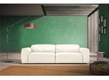 2,5-Sitzer EGOITALIANO "Beverly, Designsofa mit erstklassigem Sitzkomfort und tollen Details", beige (cremeweiß), B:242cm H:95cm T:109cm, Leder »BULL« (echtes Rindsleder). Geschliffenes, pigmentiertes und behandeltes Rindsleder mit einer Dicke von 1, 3-1, 5 mm. Dieses Leder zeigt eine ziemlich weiche Hand mit einem halb undurchsichtigen Aussehen. Es handelt sich um ein geschütztes Leder. Eine leic