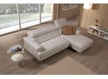 Ecksofa EGOITALIANO "Soul, Design und Sitzkomfort auf hohem Niveau, tolle Details, L-Form", grau (stone), B:250cm H:99cm T:166cm, Leder »BULL« (echtes Rindsleder). Geschliffenes, pigmentiertes und behandeltes Rindsleder mit einer Dicke von 1, 3-1, 5 mm. Dieses Leder zeigt eine ziemlich weiche Hand mit einem halb undurchsichtigen Aussehen. Es handelt sich um ein geschütztes Leder. Eine leichte Deck