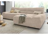 Ecksofa DOMO COLLECTION "Cesena moderne Polsterecke mit flachen Armlehnen, L-Form", beige, B:288cm H:81cm T:175cm, Sofas, Ecksofa, fester Sitzkomfort, frei im Raum stellbar