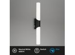 BRILONER LEUCHTEN LED Spiegelleuchte "KLAK", matt, schwarz, 1, H: 6,8cm, 1 Stk., Leuchten, 47 x 6,5 x 6,8 cm, Badezimmer, Spiegel, Badlampe, LED Spiegelleuchte