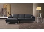 Ecksofa EGOITALIANO "Shakira, Design & Sitzkomfort auf hohem Niveau, Breite 236cm, L-Form", schwarz, B:236cm H:84cm T:152cm, Leder »BULL« (echtes Rindsleder). Geschliffenes, pigmentiertes und behandeltes Rindsleder mit einer Dicke von 1, 3-1, 5 mm. Dieses Leder zeigt eine ziemlich weiche Hand mit einem halb undurchsichtigen Aussehen. Es handelt sich um ein geschütztes Leder. Eine leichte Deckschic