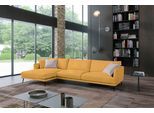 Ecksofa EGOITALIANO "Sophia, Designsofa mit extrakomfortablem Sitzkomfort, Breite 274cm", gelb, B:274cm H:77cm T:154cm, Leder »BULL« (echtes Rindsleder). Geschliffenes, pigmentiertes und behandeltes Rindsleder mit einer Dicke von 1, 3-1, 5 mm. Dieses Leder zeigt eine ziemlich weiche Hand mit einem halb undurchsichtigen Aussehen. Es handelt sich um ein geschütztes Leder. Eine leichte Deckschicht sc