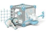 Spielfigur SCHLEICH "ELDRADOR CREATURES, BattleCave Eislöwe (42766)", grau, Spielfiguren, Kinder, Kunststoff, Spielfigur