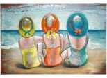Leinwandbild CASABLANCA BY GILDE "Bild rechteckig Beach Ladies", bunt (farbe bild(er): mehrfarbig), B:120cm H:80cm T:3cm, Metall, Bilder, Leinwandbild