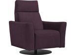 Sessel EGOITALIANO "Blues Designsessel, Loungesessel, Breite 84cm, bequem und elegant", lila (plum), B:84cm H:105cm T:90cm, Sessel, Sessel, drehbar, inkl. manuelle Relaxfunktion durch Push-Back-Mechanismus