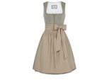 Dirndl NÜBLER "Midi Dirndl Flavienne", Damen, Gr. 40, EURO, beige (creme), Obermaterial: 60% Polyester PES. 40% Viskose CV., Kleider