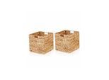 Aufbewahrungsbox LYCCE "Aufbewahrungskorb Aufbewahrungskorb Wasserhyazinthe", braun (natur), B:33cm H:33cm T:33cm, Aufbewahrungsboxen, Aufbewahrungsbox
