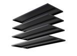 Aktenschrank VCM "4x Fachböden für Stahlschrank Serie Malivo", schwarz (anthrazit), B:79cm T:32cm, Obermaterial: 100% Metall MT., Schränke, Aktenschrank
