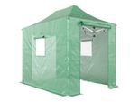 4goodz Pop-up foliekas met roldeur en pe raam 200x300x270 cm groen