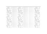 Möbelix , Weiß, Grau Hochglanz , Textil , Graphik , 60x260 cm , Oeko-Tex® Standard 100 , mit Beschwerungsstab, mit Flauschband, Öffnung für Beschwerungsstab, mit Paneelwagen ,