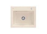 Villeroy und Boch Subway 60 S Einbauspüle 330902FU mit Ablaufgarnitur, Excenterbetätigung, 600 x 510 mm, ivory CeramicPlus