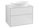 Villeroy und Boch Finion Waschtischunterschrank F99100MT 80x60,3cm, Abdeckplatte white matt, White matt lacquer