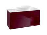 Villeroy und Boch Finion Waschtischunterschrank GA71HBHB 120cm, Abdeckplatte white matt, Emotion, Regale Peony matt lacquer, Peony Matt