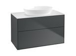 Villeroy und Boch Finion Waschtischunterschrank GA0100HG 100x60,3cm, Emotion, Abdeckplatte white matt, Midnight Blue Matt Lacquer