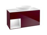Villeroy und Boch Finion Waschtischunterschrank GA61MTHB 120cm, Abdeckplatte white matt, Emotion, Regale White matt lacquer, Peony Matt