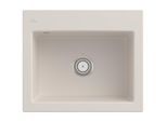 Villeroy und Boch Subway 60 S Einbauspüle 330901KR mit Ablaufgarnitur, 600 x 510 mm, Handbetätigung, crema CeramicPlus
