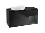 Villeroy und Boch Finion Waschtischunterschrank GA52HGPD 120cm, Abdeckplatte black matt, Emotion, Regale Midnight matt lacquer, Black matt lacquer