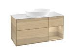 Villeroy und Boch Finion Waschtischunterschrank GA71PCPC 120cm, Abdeckplatte white matt, Emotion, Regale Oak Veneer, Oak Veneer