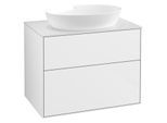 Villeroy und Boch Finion Waschtischunterschrank G99100GF 80x60,3cm, Emotion, Abdeckplatte white matt, Glossy white lacquer