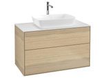 Villeroy und Boch Finion Waschtischunterschrank F76100PC 100x60,3cm, Abdeckplatte white matt, Oak Veneer