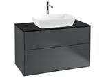Villeroy und Boch Finion Waschtischunterschrank F76200HG 100x60,3cm, Abdeckplatte black matt, Midnight Blue Matt Lacquer