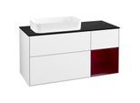 Villeroy und Boch Finion Waschtischunterschrank G692HBGF 120x60,3x50,1cm, Regal rechts Peony, Glossy white lacquer