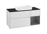 Villeroy und Boch Finion Waschtischunterschrank G712GKMT 120x60,3x50,1cm, Regal rechts Anthracite matt, White matt lacquer