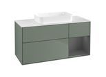 Villeroy und Boch Finion Waschtischunterschrank G711GKGM 120x60,3x50,1cm, Regal rechts Anthracite matt, Olive Matt Lacquer