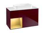 Villeroy und Boch Finion Waschtischunterschrank F651HFHB 100x60,3x50,1cm, Regal links Gold matt, Peony Matt