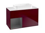 Villeroy und Boch Finion Waschtischunterschrank F651GKHB 100x60,3x50,1cm, Regal links Anthracite matt, Peony Matt