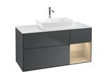 Villeroy und Boch Finion Waschtischunterschrank G831PCHG 120cm, Abdeckplatte white matt, Emotion, Regale Oak Veneer, Midnight Blue Matt Lacquer
