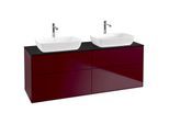 Villeroy und Boch Finion Waschtischunterschrank G84200HB 160x60,3cm, Emotion, Abdeckplatte black matt, Peony Matt