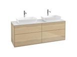 Villeroy und Boch Finion Waschtischunterschrank G84100PC 160x60,3cm, Emotion, Abdeckplatte white matt, Oak Veneer