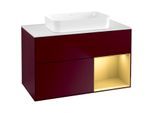Villeroy und Boch Finion Waschtischunterschrank G661HFHB 100x60,3x50,1cm, Regal rechts Gold matt, Peony Matt