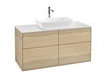 Villeroy und Boch Finion Waschtischunterschrank F79100PC 120x60,3cm, Abdeckplatte white matt, Oak Veneer