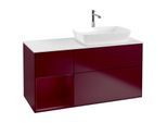Villeroy und Boch Finion Waschtischunterschrank F801HBHB 120cm, Abdeckplatte white matt, Regale Peony matt lacquer, Peony Matt