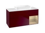 Villeroy und Boch Finion Waschtischunterschrank G711PCHB 120x60,3x50,1cm, Regal rechts Oak Veneer, Peony Matt